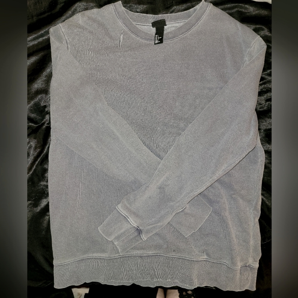 H&M Slate Grey Pullover Crew Neck Sweater Size L
